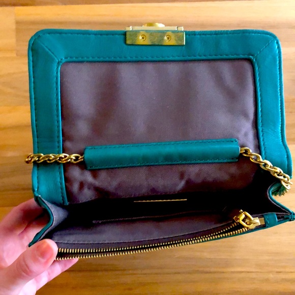 Green J Crew over the shoulder handbag - Picture 3 of 4